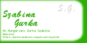 szabina gurka business card
